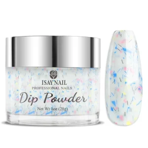 Custom Private Label Fast Drying Glitter Dip Powder 1oz Long Lasting Nail Art No UV Acrylic Powder