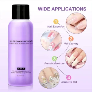 Custom Private Label Professional EMA Monomer Acrylic Nail Liquid for Acrylic Powder System