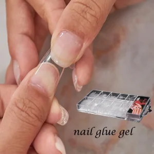 Custom Private Label Strong Brush on Polish Glue Nail Foil Adhesive Art Crystal Glue Gel With Nail Tip
