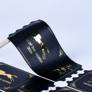 Custom Product Adhesive Logo Gold Label Adhesive free Luxury Packaging Printing Gold Foil Labels Stickers