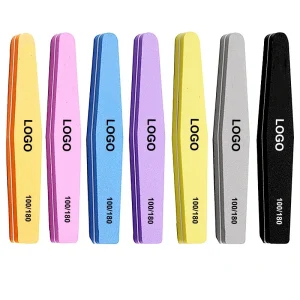 Custom Professional Manicure Double Sides Flexible Prismatic EVA Sponge Nail File Buffer Nail Art Tools 100 180