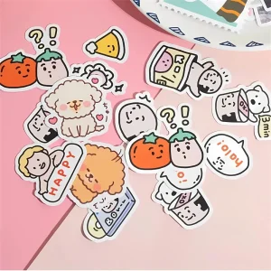Custom Self Adhesive Sticker Easy Peel Cut Cartoon Printed Labels Stickers Vinyl Custom Stickers Sheet
