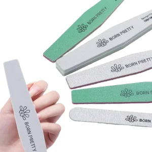 Custom Shape Printed Double Sided Nail Sponge Buffer Manicure Nail Care Tools Sponge Nail File 100 180
