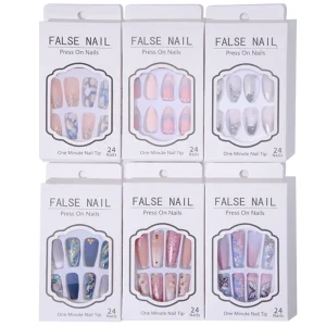 Custom Short Medium Long False Fake Nails Artificial Fingernails Almond Square Coffin Press on Nails