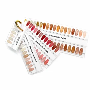 Custom Simple Nail Art Color Chart 78 144 Colors Acrylic Display Plate Nail Polish Swatches With Metal Ring