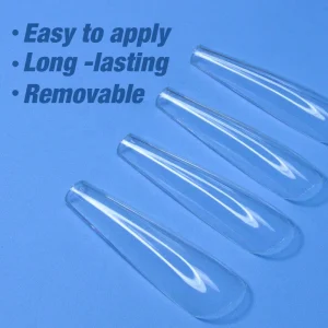 Custom Soft Super Strong Full Cover Gel Nail Tips High Quality Artificial Fingernails Private Label Bulk Packaging
