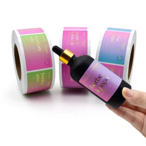 Custom Soft-touch Waterproof Oilproof Matte Label for Gold Foil Cosmetic Branding Luxury Packaging Logo Sticker Roll