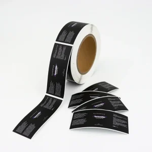 Custom Texture Paper Embossed Roll Label Gold Foil Sticker For Serum Dropper Bottle Beauty Packaging Printing Use