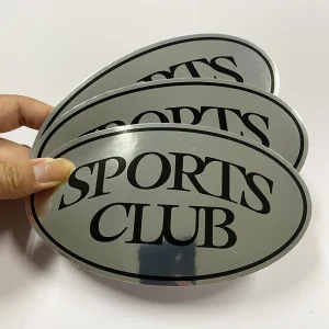 Custom UV Printing Gold Die Cut Waterproof Vinyl Sticker Durable Silver Mirror Logo Custom Shape