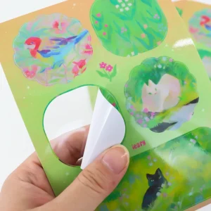 Custom Waterproof Sticker Sheet PVC Vinyl Adhesive Sticker For Journal Scrapbook Decoration Packaging