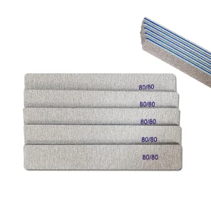Custom logo 80 100 180 240 320 Grit Double Sided Pedicure Tools Gravel Nail File Manicure Set for Nail Salons