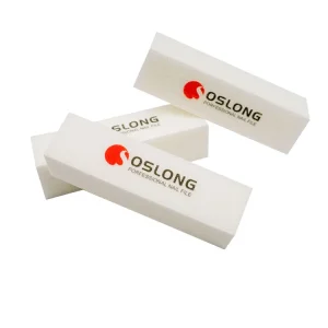 Custom logo Factory High Quality White 120 Rectangle Sponge Nail File Buffer Block
