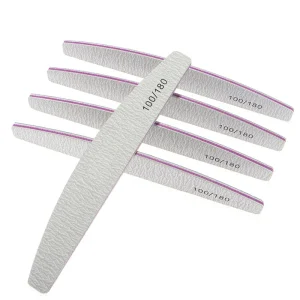 Custom logo Printing zebra Gray Nail File 100 180 Professional Disposable Nail File