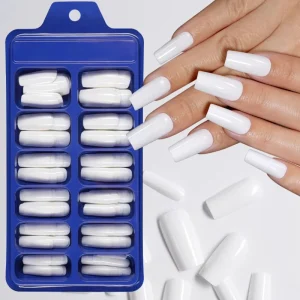Custom made Medium square Press on Nails Black and White 120 Pieces Full size Adaptation Best selling and Popular Item