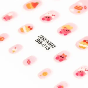Customizable 3D Semi Cured Gel Nail Stickers Flower Design DIY Nail Art Decorations Metal Alloy