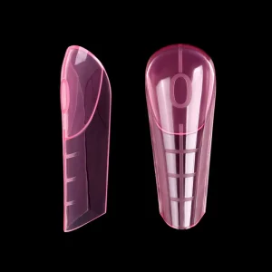 Customize #0-11 Deep French Guide Line Acrylic Tips PP Extension Mold Russian Poly Gel Shorter Tip Nail Dual Form
