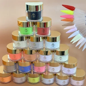 Customized Brands Nail Beauty Supply clear Crystal Acrylic Powder Glitter Nails Acrylic Powder