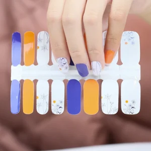 Customized Design Factory Gel Nail Sticker Real Gel Polish Strips Nail Art Wraps