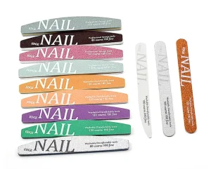 Customized Emery Nail File Buffer Set Professional Nail Polisher Washable Double Sided 80# Grit Durable Eco friendly