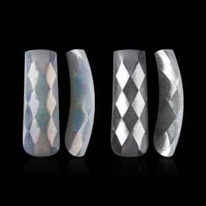 Customized Full Cover False Nail Tips Individual Thin Clear Nail Tips Design 3D Diamond Shaped Nail Dual Form Tips