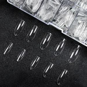 Customized Full Cover Nail Tips 100 Pcs Press on Nails Acrylic French Short C Curve XL Nail Tips