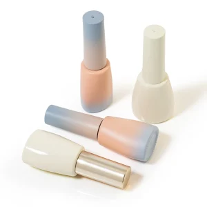 Customized Gradient Rubber Feeling Color Cosmetics Bottle for Nail Gel Polish