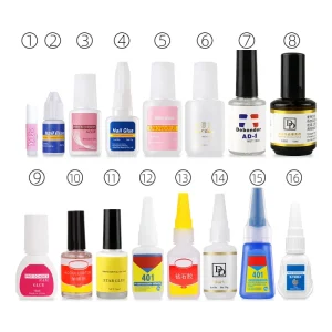Customized Label Fast Drying Strong Nail Glue for Press on Nail With Brush Acrylic Art Tips Adhesive Press on Nail Glue