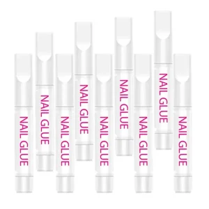 Customized Logo 2G Mini Pink Nail Glue Long Lasting Professional Quality Quick Dry Press Nail Art Clear Fast Drying Strong Tips