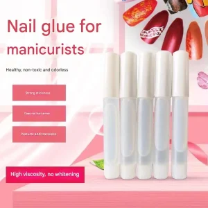 Customized Logo Clear Mini Fast Drying Strong Nail Glue Kit Non Toxic Eco Friendly Professional Use Press On Nail Art Adhesive