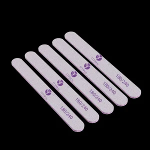 Customized Logo High Quality Mini Double Side Cleaning Polished 180 240 Nail File Sets Nail Files for Manicure