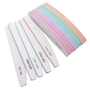 Customized Nail Files 80 100 150 180 240 Grit Nail Files Professional Emery Board Durable Buffer File Manicure Set Tools Kits