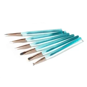 Customized Nylon Acrylic Handle Brush Nail Art Brush Professional Nail Gel Brush Set