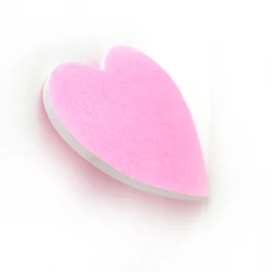 Customized Pink Disposable Nail File Heart Shape Printing Professional Double Sided Sponge Buffer Personalized Grit Emery