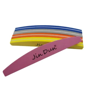 Customized Sponge Buffer 100 180 Nail File Double Sided Sponge Manicure Nail Buffer Half Moon Shapes
