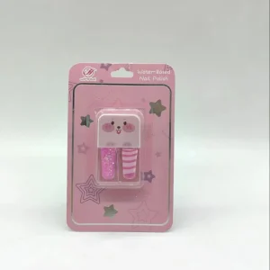 Cute Rabbit Shaped Sweet Girls’ Nail Polish Pink Series Waterproof Peel Off Fast Drying Long Lasting Non Toxic Eco Friendly