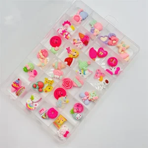 Cute Resin 3D Nail Charms Christmas Decoration Pink Nail Art Decoration for Beauty Use