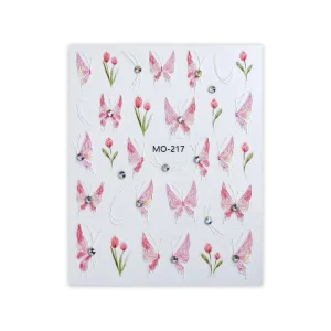 DIY Butterfly Flower Adhesive Decal Nail Art Stickers Decals 5D Crystal Magic Flash Diamond Nail Sticker for Nail Art Design