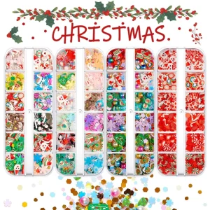 DIY Nail Accessories Art Set Cartoon Resin Christmas Kawaii 3D Nail Art Decoration Charms