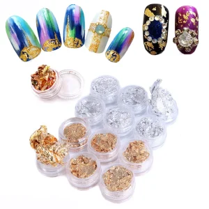 DIY Nail Art Salon Designer Ues Nail Art Decoration Silver Red Blue Gold Nail Foil