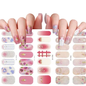 DIY Women Girls Nail Art Decoration Stickers Full Cover Adhesive Leopard Nail Polish Strips Wraps