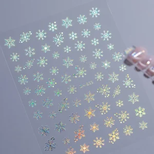 DY2 Series 3D Japanese French Nail Art Stickers Shiny Silver Foil With Heart Shaped Design Thin and Long Lasting Non Toxic