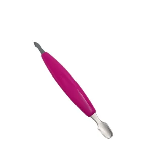 Dead Skin Remover Manicure Double-ended Nail Art Tool Nail Cuticle Cleaner Pusher Spatulas Plastic Handle Silver 12cm Long