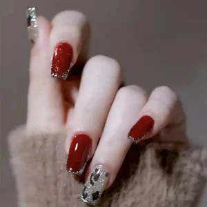 Design #154 False Nails French Manicure Press on Nail Fake Nails 3d