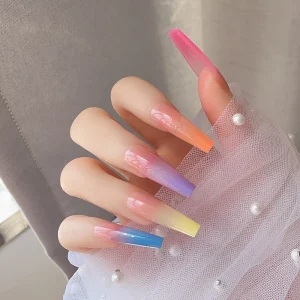 Designated Style Artificial Press On Nails ABS Material Ballet Shape for Finger Application