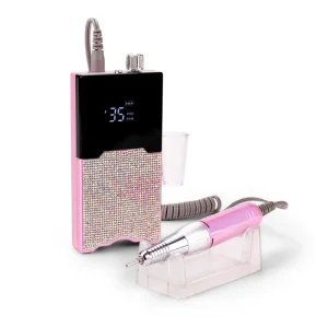 Diamond Cordless Electric Nail Drill Machine 35000rpm Drill Bit Set for Manicure Pedicure Rechargeable Battery Nails