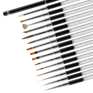 Diamond Kolinsky Nylon Fiber Nail Art Kit Crystal Series Nail Brush Set Acrylic Brushes 3D Sculpture Brush for Nails