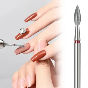 Diamond Nail Drill Bits Flame Nail Bit Russian Manicure Burs Russian Nail Prep Bit for Pedicure Polishing