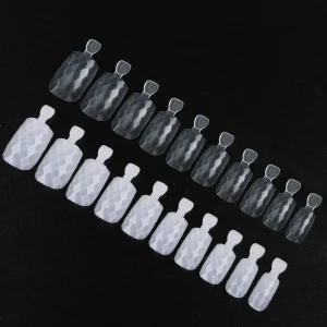 Diamond Nail Tips Clear Fingernail Easy Apply Full Cover Nail Art Tips