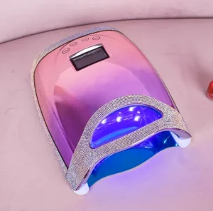 Diamond UV LED Nail Lamp 48W Automatic Sensor 24pcs Lamp Beads with Rhinestones Fast Dry Manicure Light