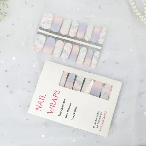 Different Design Factory Supplies Nail Gel Stickers Accessories Transfer Foil Wraps Mouse Colorful DIY Nail Foil Sticker Laser